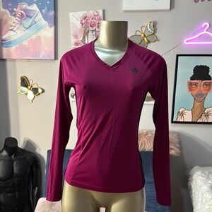 Adidas Pink Fitted V-Neck Jersey size small